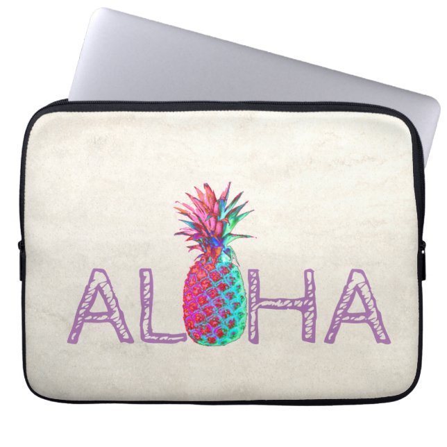 Funda Para Portátil Adorable Aloha Hawaiian Pineapple (Frente)