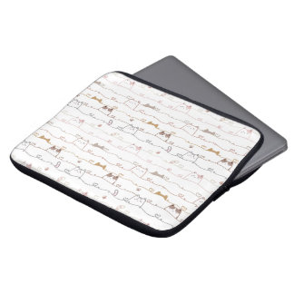 Funda Para Portátil Adorable Cats Peeking Over Hearts