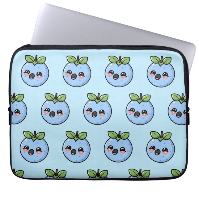 Funda Para Portátil adorable Kawaii Blueberry Plushii (Frente)