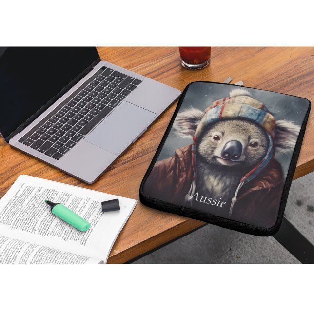 Funda Para Portátil Adorable koala usando adorable gorra adaptable (Subido por el creador)