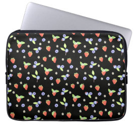 Funda Para Portátil Adorable patrón de acuarela de fresa y arándano az