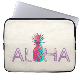 Funda Para Portátil Adorable Piña Hawaiana Aloha