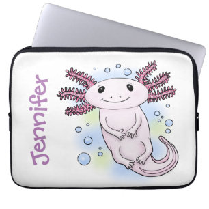 Funda Para Portátil Adorable pink axolotl cartoon