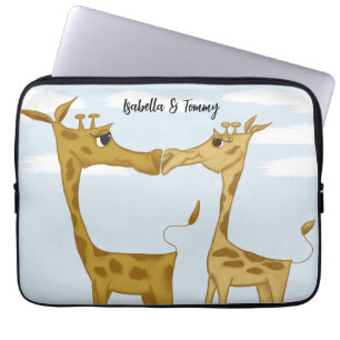 Funda Para Portátil Adorables amantes de la jirafa