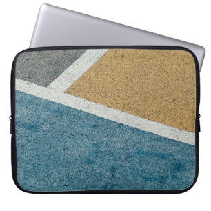 Funda Para Portátil Adosado gris, amarillo y azul