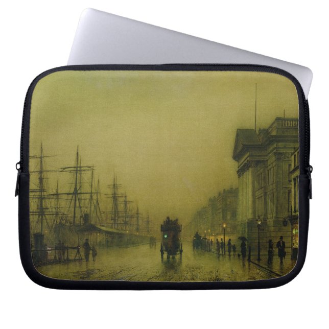 Funda Para Portátil Aduanas H de los muelles de Juan Atkinson Grimshaw (Frente)
