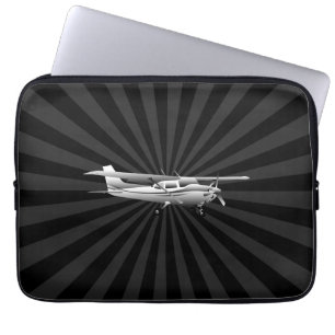 Funda Para Portátil Aeronaves Cessna Silhouette Flying Black Sunburst