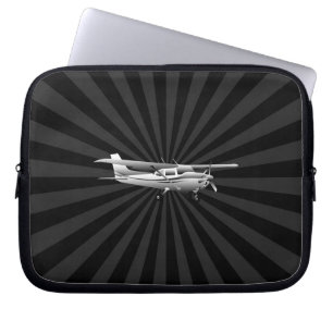 Funda Para Portátil Aeronaves Cessna Silhouette Flying Black Sunburst