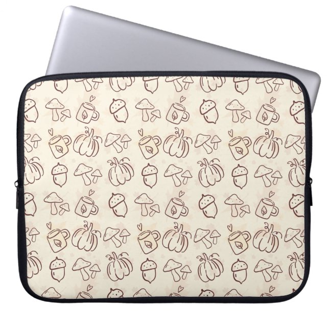 Funda Para Portátil Aesthetic Autumn Doodle Pattern Laptop Sleeve (Frente)