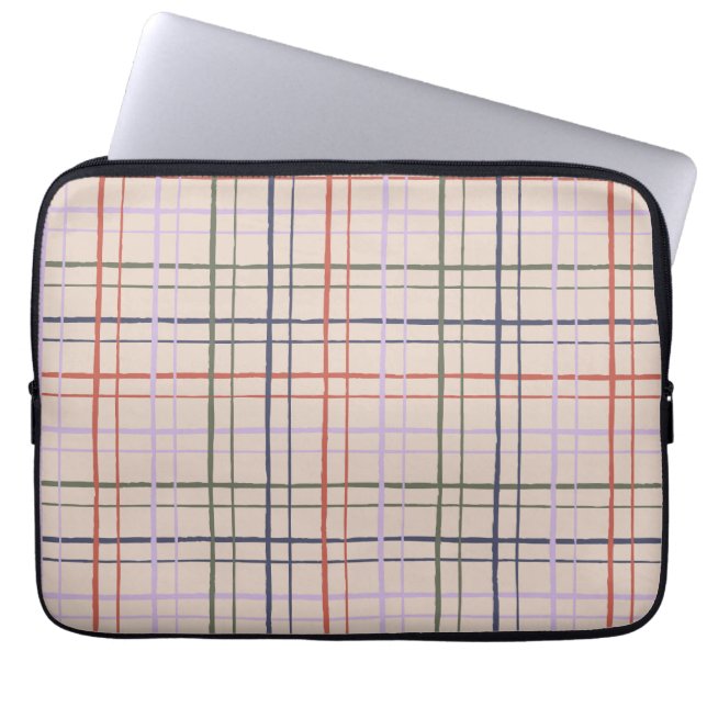 Funda Para Portátil Aesthetic Pastel Hand Drawn Grid Modern Love (Frente)