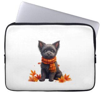Funda Para Portátil Affenpinscher With Heart Made Of Autumn Leaves