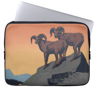 Funda Para Portátil Afiche de época que promueve el viaje a parques na