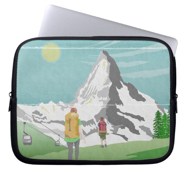 Funda Para Portátil afiche de viaje de matterhorn Suiza (Frente)