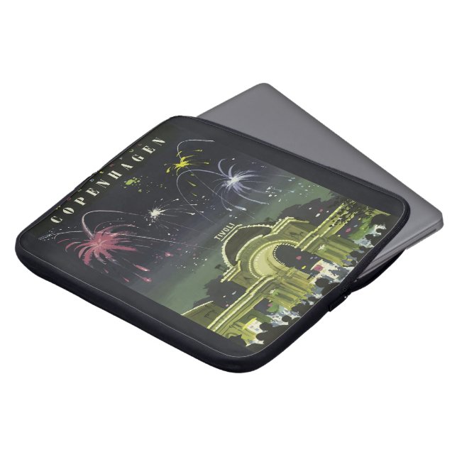 Funda Para Portátil Afiche de viaje del Ilustracion de Copenhague de é (Superior anverso)