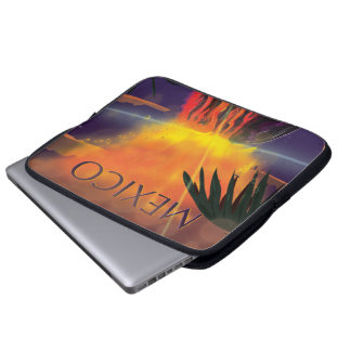 Funda Para Portátil Afiche de viaje del volcán de México