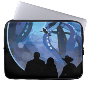 Funda Para Portátil Afiche de viaje espacial retro - Europa de la luna