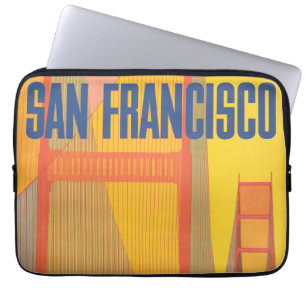 Funda Para Portátil Afiche De Viaje Para Volar Dos Veces A San Francis