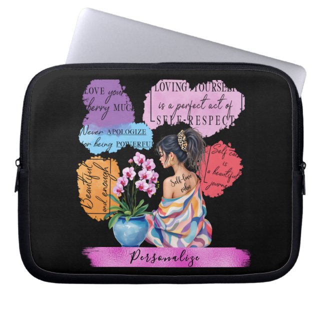 Funda Para Portátil Afirmación positiva del empoderamiento de la mujer (Frente)