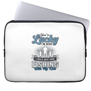 Funda Para Portátil Afortunado Estoy Aquí Diseño de Camiseta Vintage d