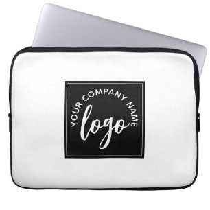 Funda Para Portátil Agrega tu logo logotipo cuadrado minimalista