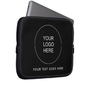 Funda Para Portátil Agregar plantilla de texto de logotipo comercial C