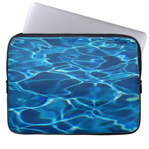 Funda Para Portátil Agua de la piscina azul oscura