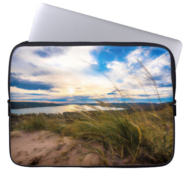 Funda Para Portátil Agua | Dunas de oso durmiente de Glen Lake Michiga (Frente)