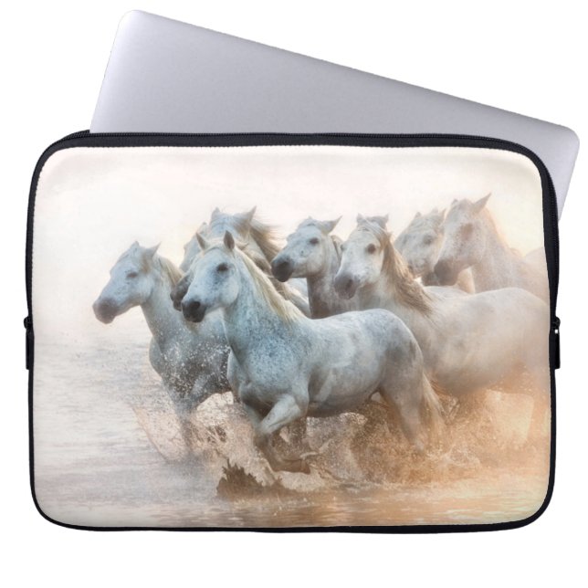 Funda Para Portátil Agua mediterránea al amanecer (Frente)