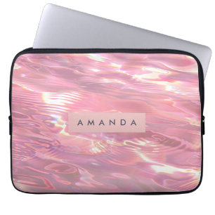 Funda Para Portátil Agua Rosa Pastel Soñadora Personalizada