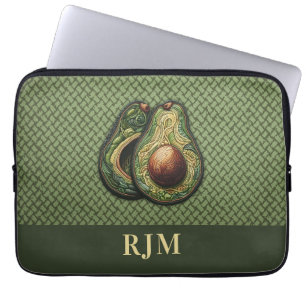 Funda Para Portátil Aguacate Lover Faux Embroidery