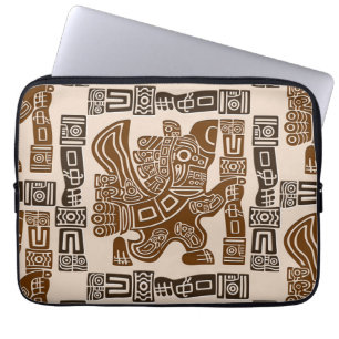 Funda Para Portátil Águila azteca guerrera arte tribal antiguo