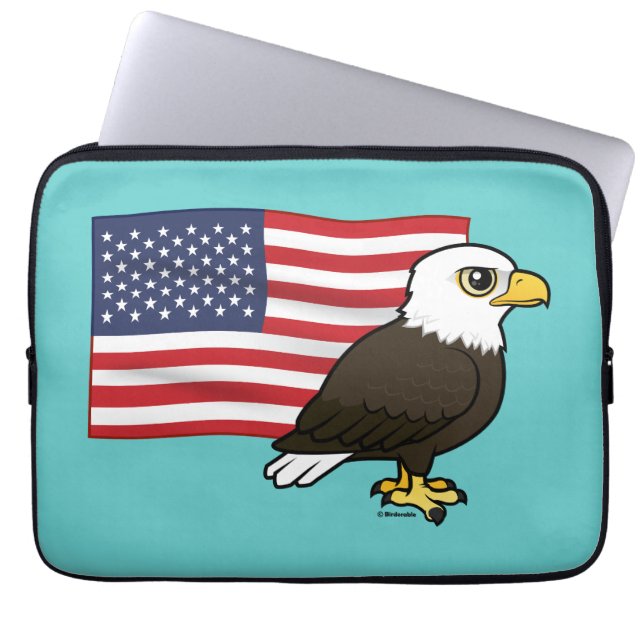 Funda Para Portátil Águila Baldosa Patriótica (Frente)