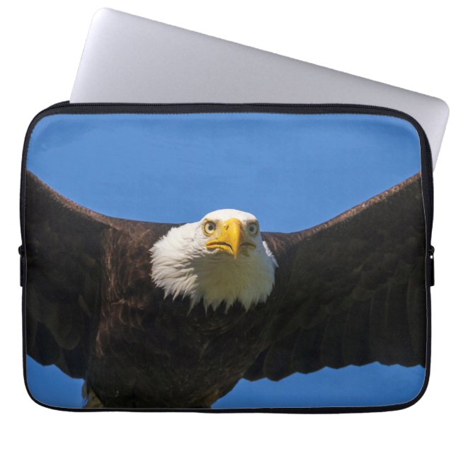 Funda Para Portátil Águila calva pasa volando cerca (Frente)
