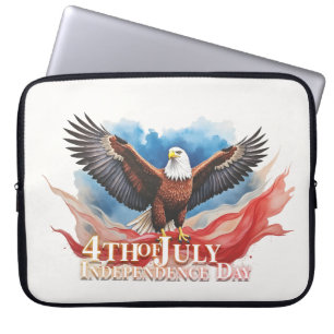 Funda Para Portátil Águila del 4 de Julio – Diseño de Arte Patriótico
