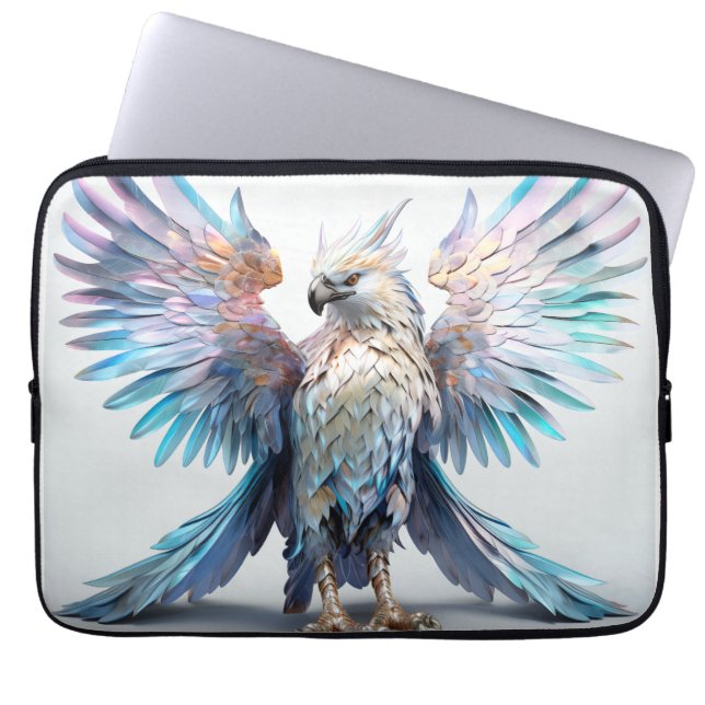 Funda Para Portátil Águila iridiscente metálica (Frente)