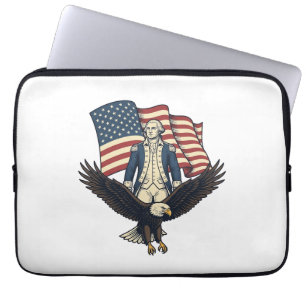 Funda Para Portátil Águila Patriótica y Camiseta Vectorial Vintage Gen
