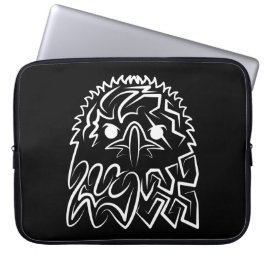 Funda Para Portátil Águila Tribal Negra y Blanca