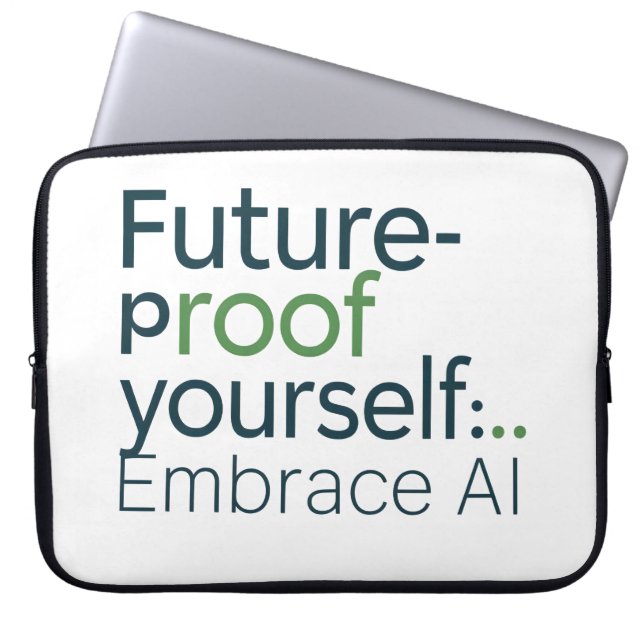 Funda Para Portátil AI Future-Proof Sleeve – Tech Evolution Essential (Frente)