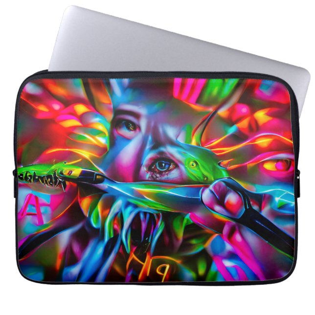 Funda Para Portátil Aichmofobia: Vivid Surreal Art (Frente)