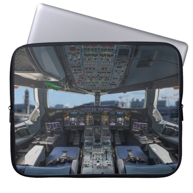 Funda Para Portátil Airbus A380 Cockpit (Frente)