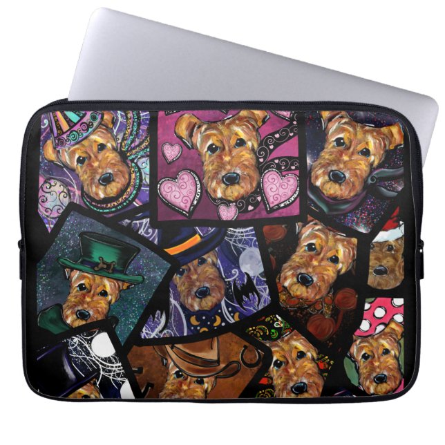 FUNDA PARA PORTÁTIL AIREDALE TERRIER (Frente)