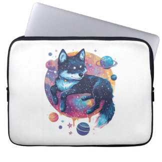 Funda Para Portátil Akita Astral - Perro del Espacio Cósmico