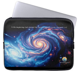 Funda Para Portátil Al principio, Dios y el Verso de la Creación