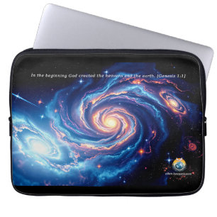 Funda Para Portátil Al principio, Dios y el Verso de la Creación