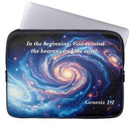 Funda Para Portátil Al principio, Dios y el Verso de la Creación