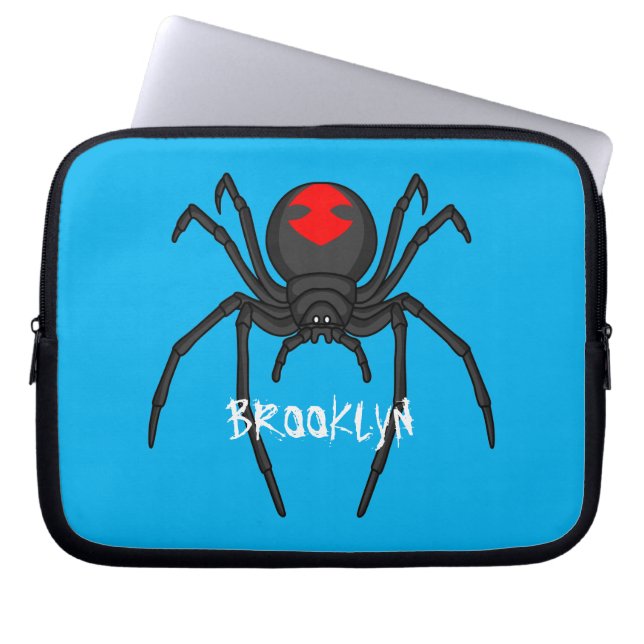 Funda Para Portátil Alarmante ilustracion personalizado de araña de vi (Frente)