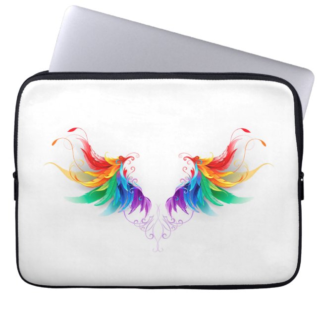 Funda Para Portátil Alas del arco iris fluidas (Frente)