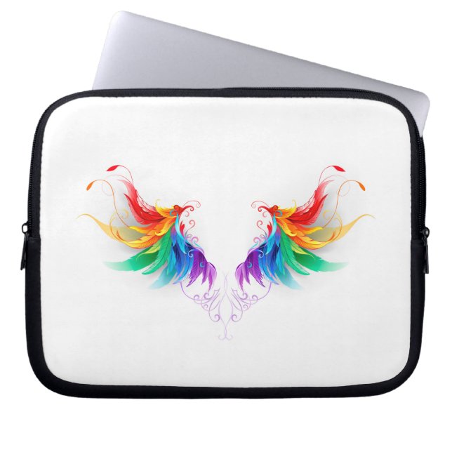Funda Para Portátil Alas del arco iris fluidas (Frente)