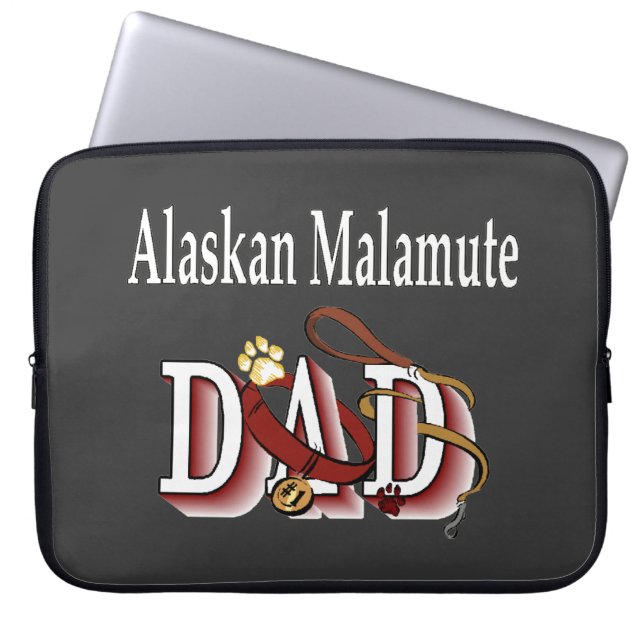 Funda Para Portátil alaskan malamute dad dad (Frente)