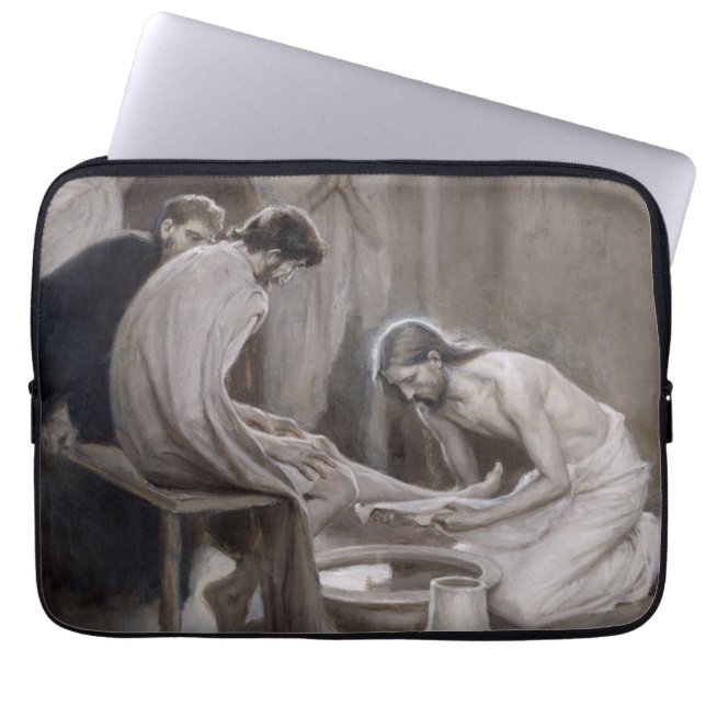 Funda Para Portátil Albert Edelfelt - Jesús lavando pies de discípulos (Frente)
